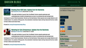 What Blogs.babson.edu website looked like in 2019 (5 years ago)