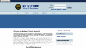 What Becksford.com website looked like in 2019 (5 years ago)