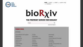 What Biorxiv.org website looked like in 2019 (5 years ago)