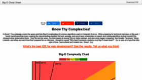 What Bigocheatsheet.com website looked like in 2019 (5 years ago)