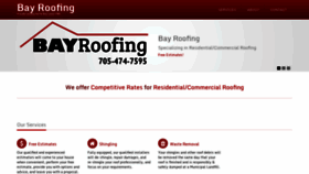 What Bayroofing.ca website looked like in 2019 (5 years ago)