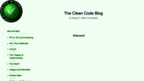 What Blog.cleancoder.com website looked like in 2019 (5 years ago)