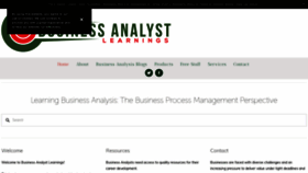 What Businessanalystlearnings.com website looked like in 2019 (5 years ago)