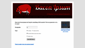 What Baconipsum.com website looked like in 2019 (5 years ago)