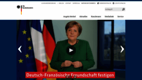 What Bundeskanzlerin.de website looked like in 2019 (5 years ago)