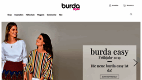 What Burdastyle.de website looked like in 2019 (5 years ago)