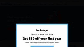 What Backstage.com website looked like in 2019 (5 years ago)