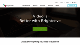 What Brightcove.com website looked like in 2019 (5 years ago)