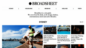 What Broadsheet.com.au website looked like in 2019 (5 years ago)