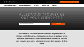What Binckrecrute.fr website looked like in 2019 (5 years ago)