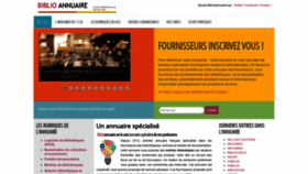 What Biblioannuaire.fr website looked like in 2019 (5 years ago)