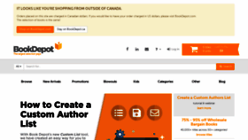 What Bookdepot.ca website looked like in 2019 (5 years ago)