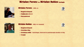 What Birtalan.hu website looked like in 2019 (5 years ago)