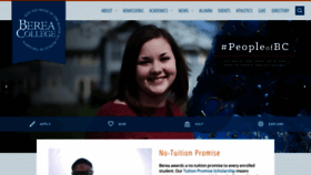 What Berea.edu website looked like in 2019 (5 years ago)