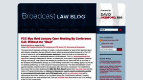 What Broadcastlawblog.com website looked like in 2019 (5 years ago)