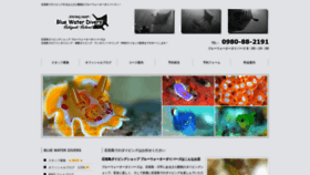 What Blue-water-divers.jp website looked like in 2019 (5 years ago)