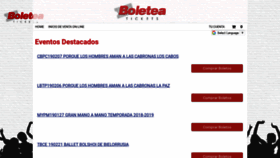 What Boletea.com.mx website looked like in 2019 (5 years ago)