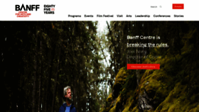 What Banffcentre.ca website looked like in 2019 (5 years ago)