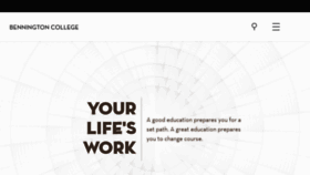 What Bennington.edu website looked like in 2019 (5 years ago)