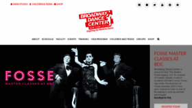 What Broadwaydancecenter.com website looked like in 2019 (5 years ago)