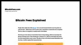 What Bitcoinfees.com website looked like in 2019 (5 years ago)