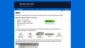 What Backendinfo.com website looked like in 2019 (5 years ago)