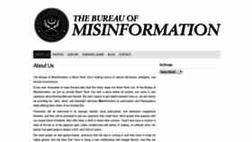 What Bureauofmisinformation.com website looked like in 2019 (5 years ago)
