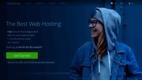 What Bluehost.com website looked like in 2019 (5 years ago)