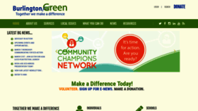 What Burlingtongreen.org website looked like in 2019 (5 years ago)