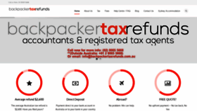 What Backpackertaxrefunds.com.au website looked like in 2019 (5 years ago)