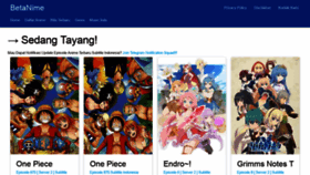 What Betanime.com website looked like in 2019 (5 years ago)