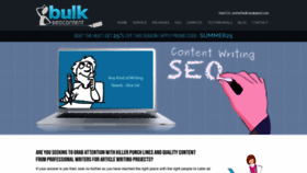 What Bulkseocontent.com website looked like in 2019 (5 years ago)