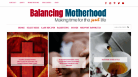 What Balancingmotherhood.com website looked like in 2019 (5 years ago)