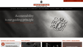 What Berenberg.com website looked like in 2019 (5 years ago)