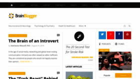 What Brainblogger.com website looked like in 2019 (5 years ago)