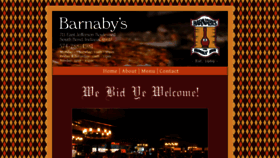 What Barnabys-pizza.com website looked like in 2019 (5 years ago)