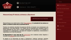 What Barcelona.measurecamp.org website looked like in 2019 (4 years ago)