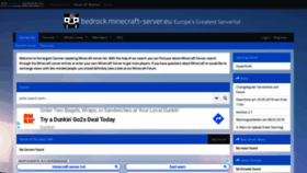 What Bedrock.minecraft-server.eu website looked like in 2019 (4 years ago)