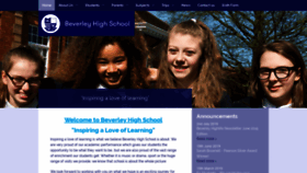What Beverleyhigh.net website looked like in 2019 (4 years ago)