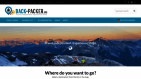 What Back-packer.org website looked like in 2019 (4 years ago)