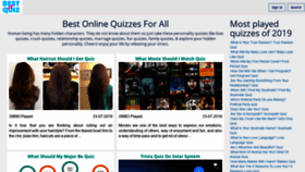 What Bestfunquiz.com website looked like in 2019 (4 years ago)
