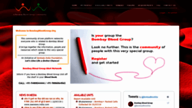 What Bombaybloodgroup.org website looked like in 2019 (4 years ago)