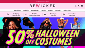 What Bewickedcostumes.com website looked like in 2019 (4 years ago)