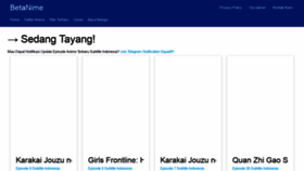 What Betanime.com website looked like in 2019 (4 years ago)
