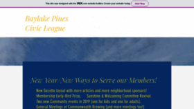 What Baylakepinescivicleague.com website looked like in 2019 (4 years ago)