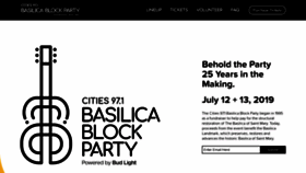 What Basilicablockparty.org website looked like in 2019 (4 years ago)