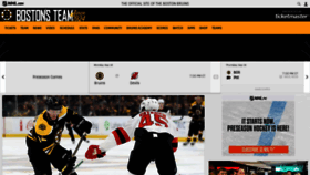 What Bostonbruins.com website looked like in 2019 (4 years ago)