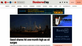 What Businessday.co.za website looked like in 2019 (4 years ago)