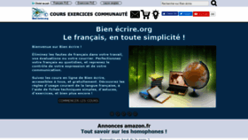 What Bienecrire.org website looked like in 2019 (4 years ago)