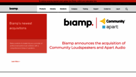 What Biamp.com website looked like in 2019 (4 years ago)